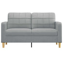 2-personers sofa 140 cm stof lysegrå