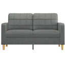 2-personers sofa 140 cm stof mørkegrå