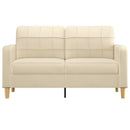 2-personers sofa 140 cm stof cremefarvet