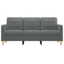 3-personers sofa 180 cm stof mørkegrå