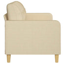 3-personers sofa 180 cm stof cremefarvet