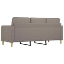3-personers sofa 180 cm stof gråbrun