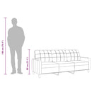 3-personers sofa 180 cm stof gråbrun