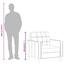 lænestol 60 cm kunstlæder grå