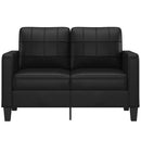 2-personers sofa 120 cm kunstlæder sort