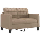 2-personers sofa 120 cm kunstlæder cappuccino