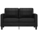 2-personers sofa 140 cm kunstlæder sort