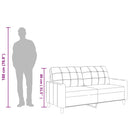 2-personers sofa 140 cm kunstlæder sort