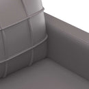 2-personers sofa 140 cm kunstlæder grå