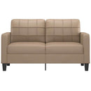 2-personers sofa 140 cm kunstlæder cappuccino