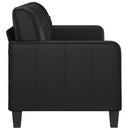 3-personers sofa 180 cm kunstlæder sort