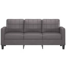 3-personers sofa 180 cm kunstlæder grå