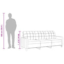 3-personers sofa 180 cm kunstlæder cappuccino