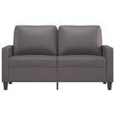 2-personers sofa 120 cm kunstlæder grå