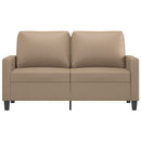 2-personers sofa 120 cm kunstlæder cappuccino