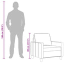 lænestol 60 cm stof brun