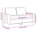 2-personers sofa 120 cm stof lysegul