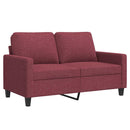 2-personers sofa 120 cm stof vinrød