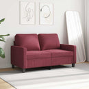 2-personers sofa 120 cm stof vinrød