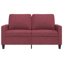 2-personers sofa 120 cm stof vinrød