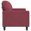 2-personers sofa 120 cm stof vinrød
