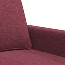2-personers sofa 120 cm stof vinrød