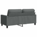 2-personers sofa 140 cm stof mørkegrå