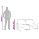 2-personers sofa 140 cm stof mørkegrå