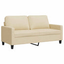 2-personers sofa 140 cm stof cremefarvet