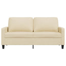 2-personers sofa 140 cm stof cremefarvet