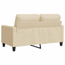 2-personers sofa 140 cm stof cremefarvet