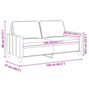 2-personers sofa 140 cm stof cremefarvet