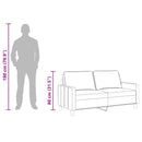 2-personers sofa 140 cm stof cremefarvet