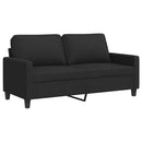 2-personers sofa 140 cm stof sort