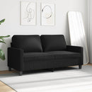 2-personers sofa 140 cm stof sort
