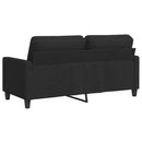 2-personers sofa 140 cm stof sort