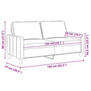 2-personers sofa 140 cm stof sort