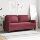 2-personers sofa 140 cm stof vinrød