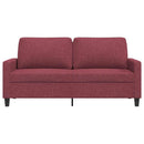 2-personers sofa 140 cm stof vinrød