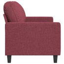 2-personers sofa 140 cm stof vinrød