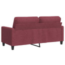 2-personers sofa 140 cm stof vinrød