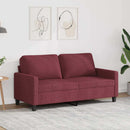 2-personers sofa 140 cm stof vinrød