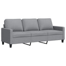 3-personers sofa 180 cm stof lysegrå