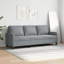 3-personers sofa 180 cm stof lysegrå