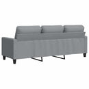 3-personers sofa 180 cm stof lysegrå