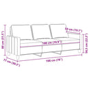 3-personers sofa 180 cm stof lysegrå