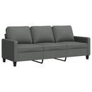 3-personers sofa 180 cm stof mørkegrå