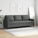 3-personers sofa 180 cm stof mørkegrå