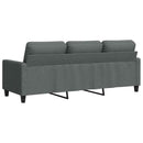 3-personers sofa 180 cm stof mørkegrå