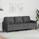 3-personers sofa 180 cm stof mørkegrå